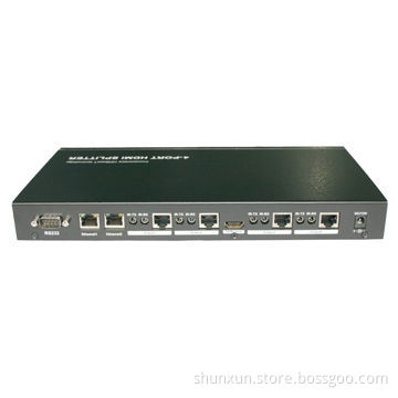 HDBaseT HDMI Splitter, 1-in-4 Out Over 100m cat5, Supports 4K, RS232, CEC, Ethernet, Bi-Direction IR